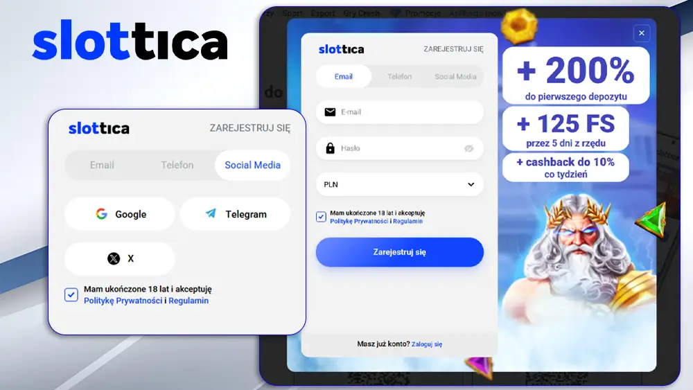 Proces rejestracji w Slottica