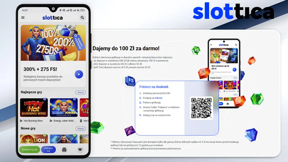 Aplikacja Slottica na Androida